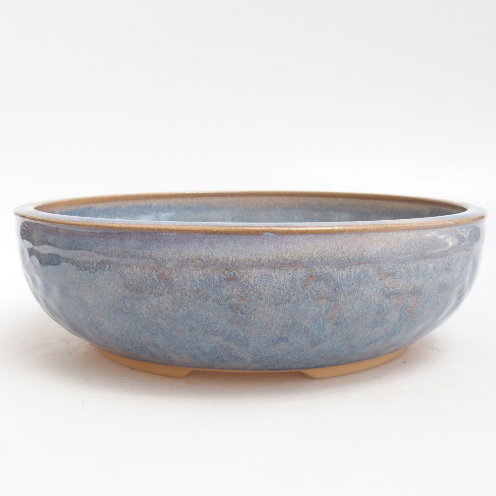 Bol à bonsaï en céramique 22 x 22 x 6,5 cm, couleur bleu