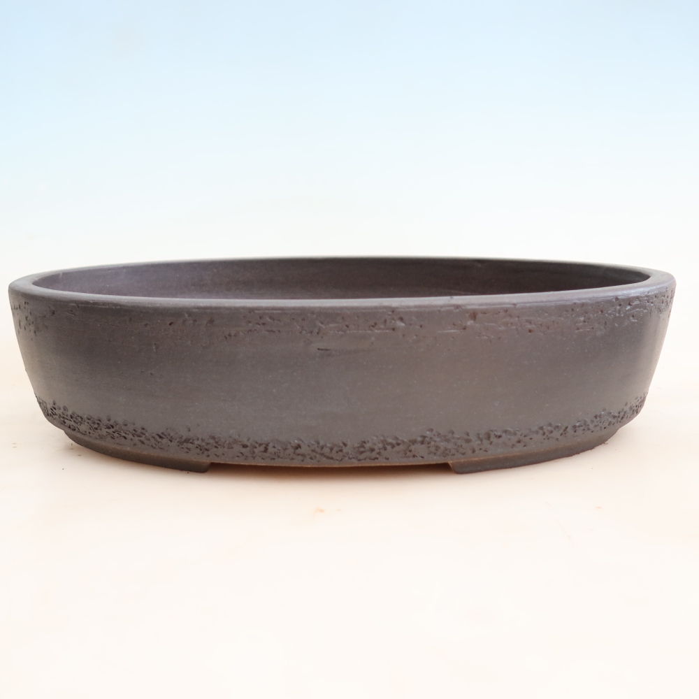 Pot à bonsaï en céramique 37,5 x 30,5 x 8 cm, couleur marron