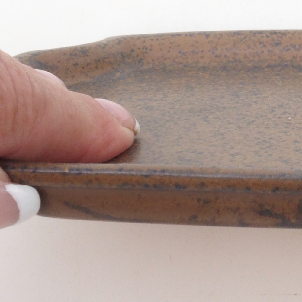 Bol en céramique H03 - 17 x 12,5 x 1 cm - brun