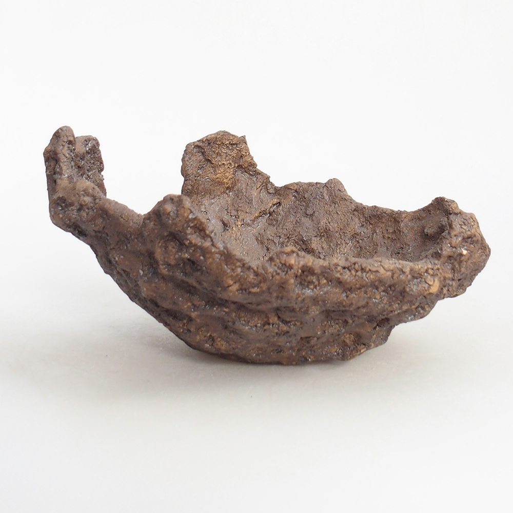 Coquille en céramique 18 x 17 x 10 cm , couleur marron