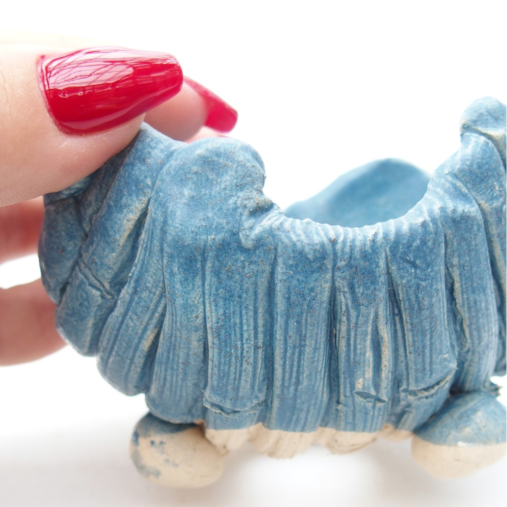 Coquille en céramique 8,5 x 8,5 x 6,5 cm , couleur bleu