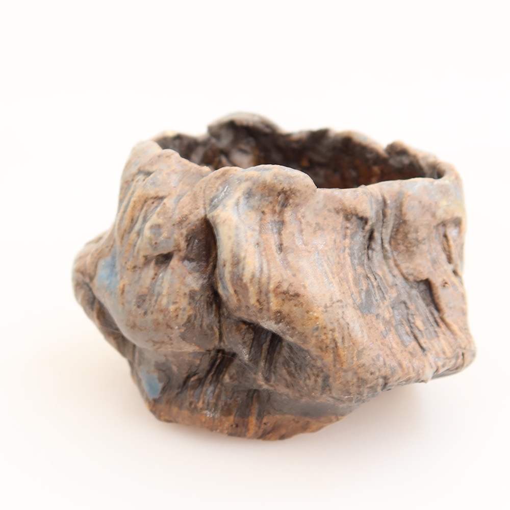 Coquille en céramique  5 x 5 x 5,5 cm , couleur bleue