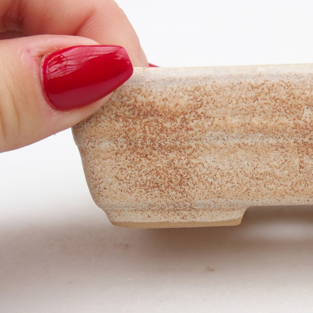 Bol à bonsaï en céramique 10 x 7 x 3 cm, couleur beige
