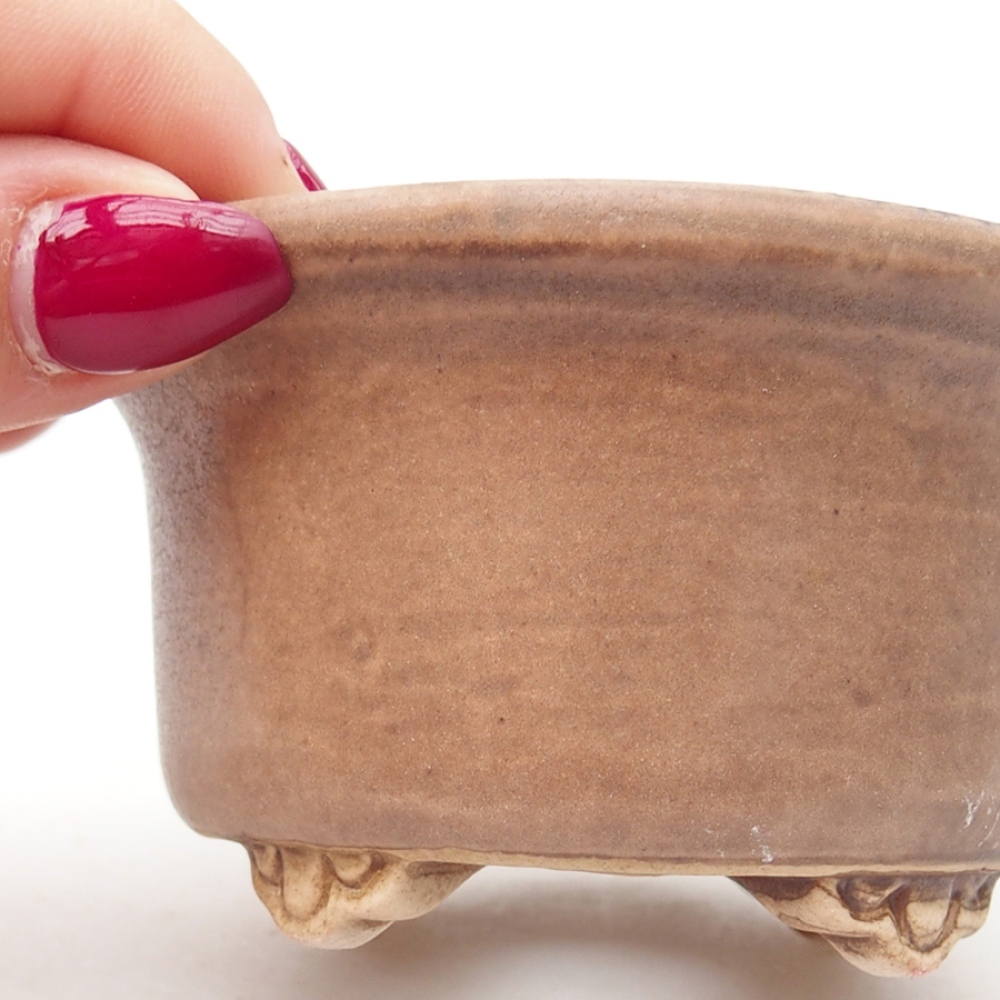 Bol à bonsaï en céramique 9 x 9 x 3,5 cm, rose