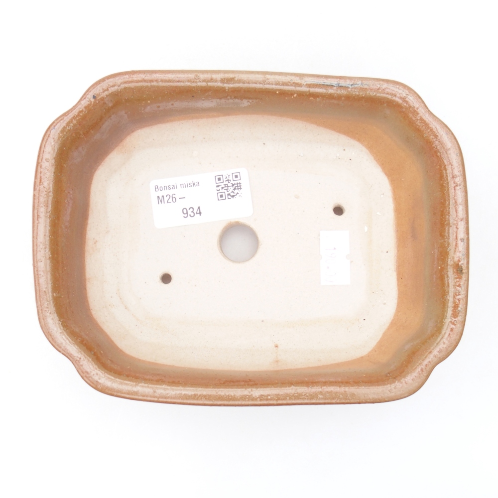 Bol à bonsaï en céramique 15,5 x 12 x 4,5 cm, brun