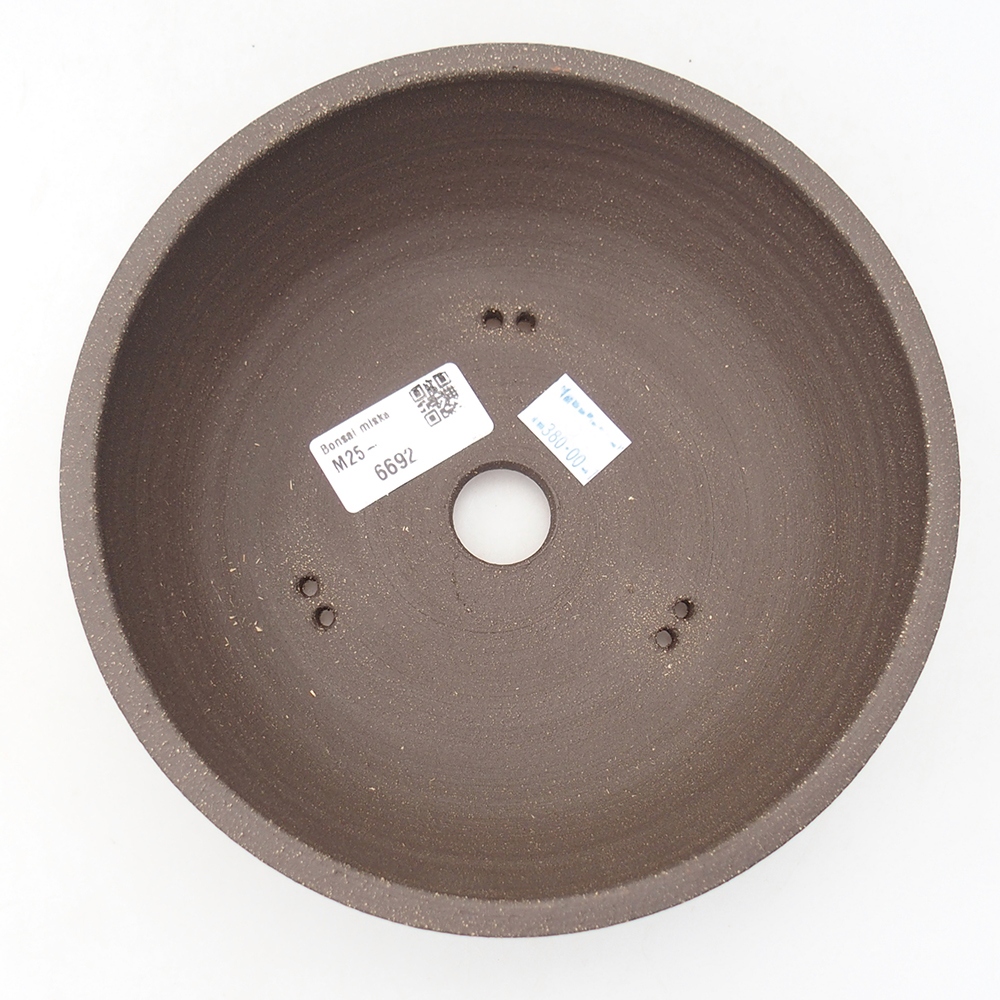 Bol à bonsaï en céramique 18,5 x 18,5 x 6 cm, brun