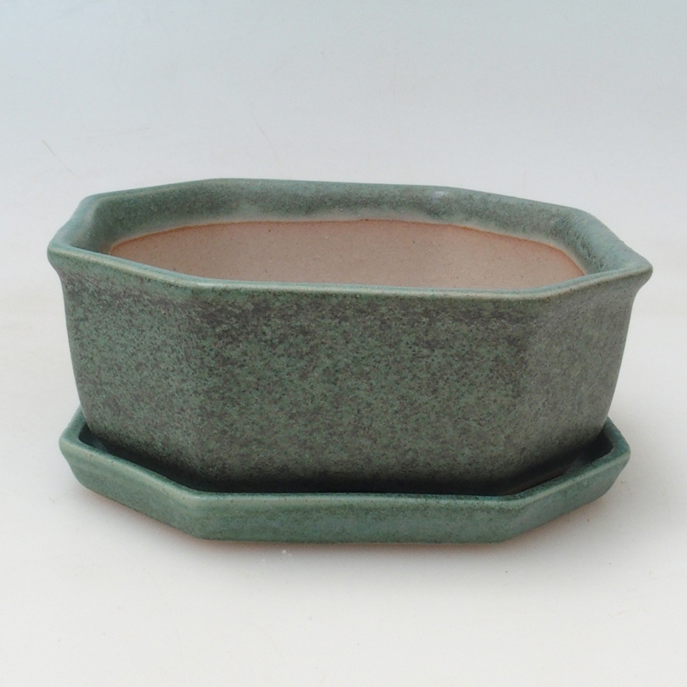 Coupe Bonsaï + soucoupe H13 - 12,5x12,5 x4,5 cm.