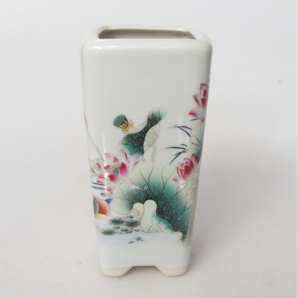 Bol à bonsaï en céramique 5,5 x 5,5 x 12 cm, couleur blanc