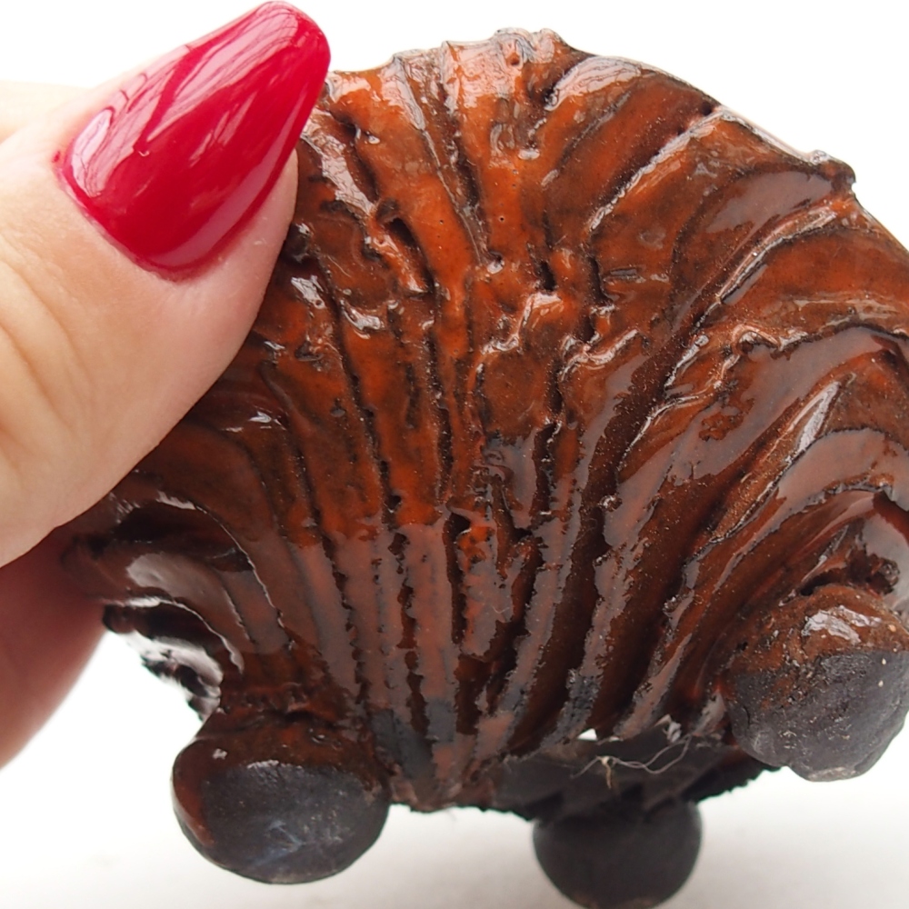 Coquille en céramique 8,5 x 8,5 x 5 cm , couleur orange