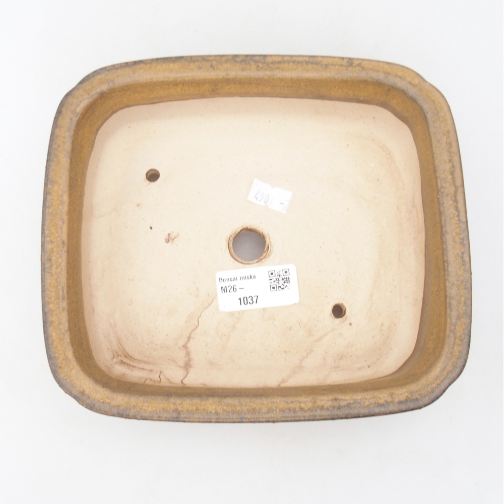 Bol à bonsaï en céramique 19 x 17 x 6 cm, brun