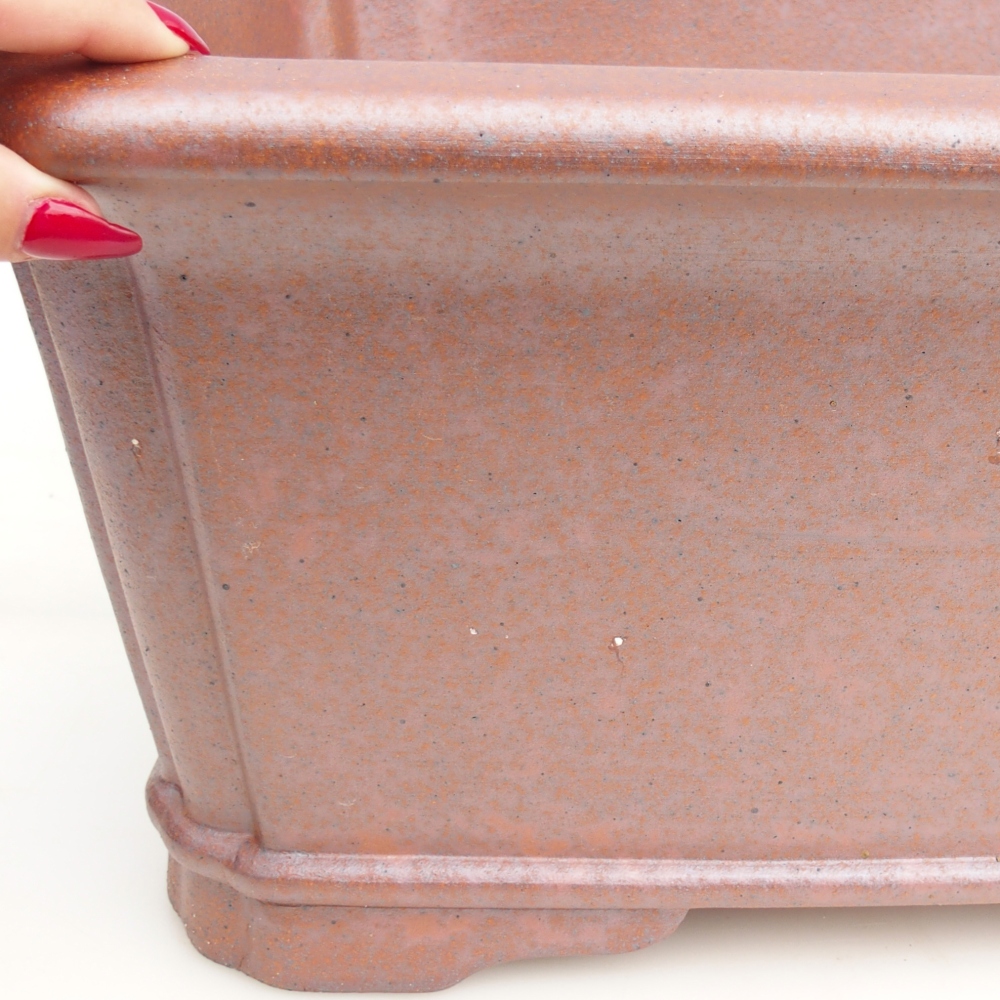 Bol bonsaï en céramique 51,5 x 37,5 x 20 cm , couleur métal - ENLEVEMENT PERSONNEL UNIQUEMENT ou transport sur palette