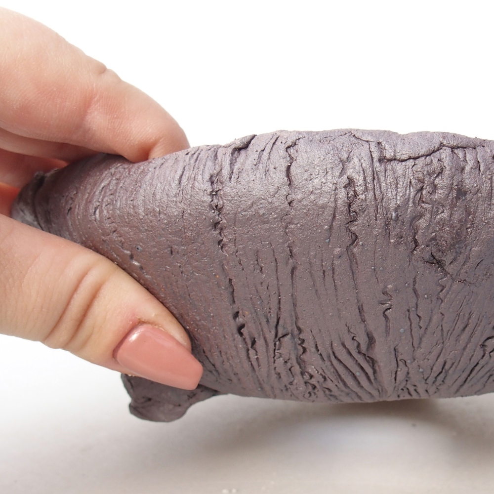 Bol à bonsaï en céramique 18 x 17 x 5,5 cm, couleur métal