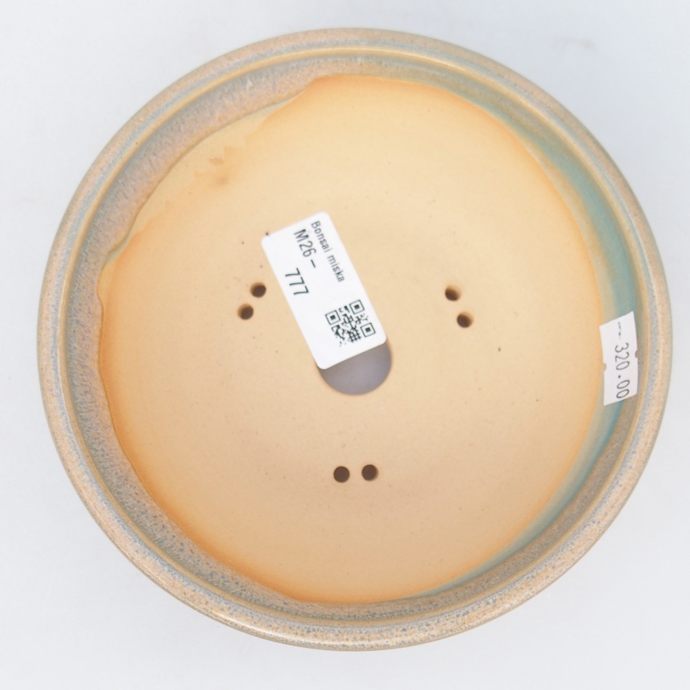 Bol à bonsaï en céramique 14,5 x 14,5 x 5 cm, vert-brun