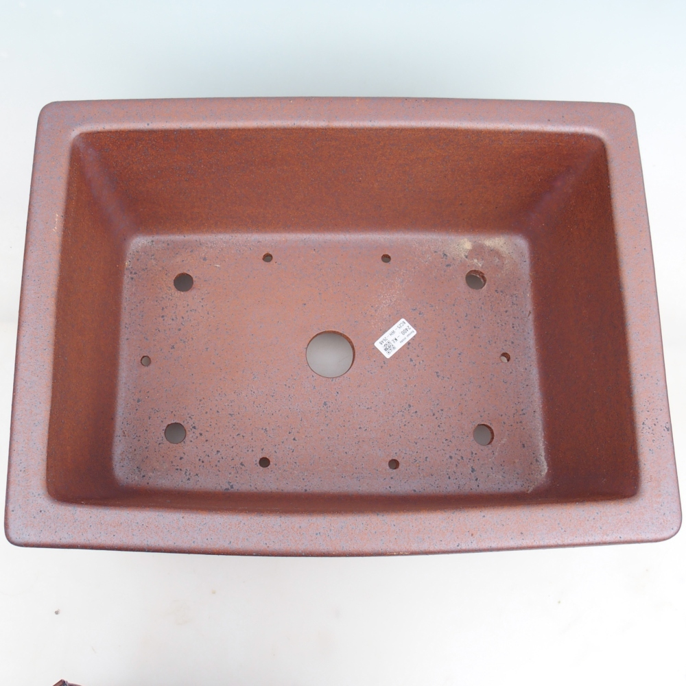 Bol bonsaï en céramique 51 x 38 x 21 cm , couleur métal - ENLEVEMENT PERSONNEL UNIQUEMENT ou transport sur palette