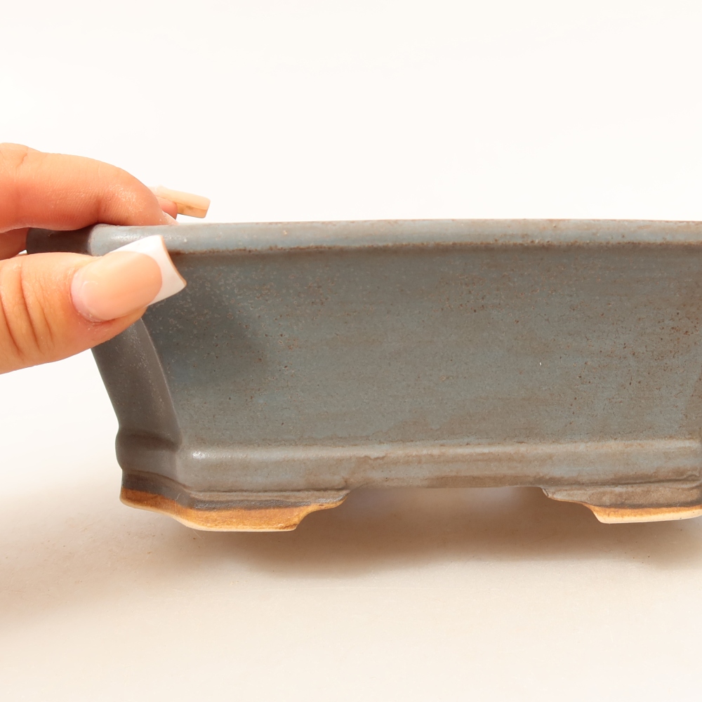 Pot à bonsaï en céramique 18 x 15 x 6 cm, couleur rose