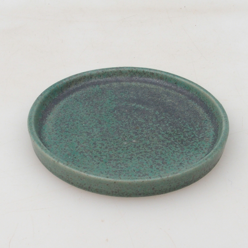 Console ronde pour bonsaïs D6-S - 10 x 10 x 1 cm - vert