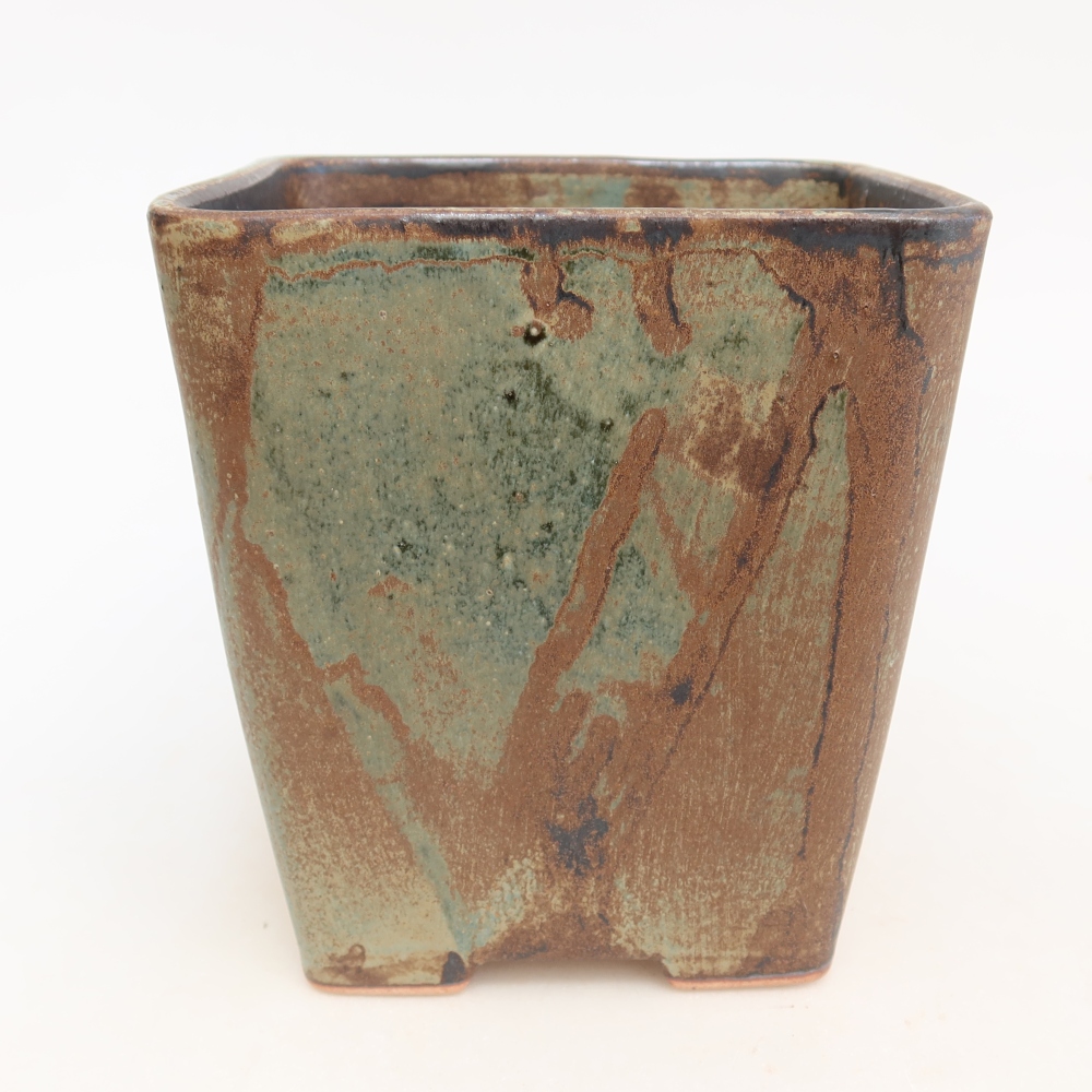 Bol à bonsaï en céramique 14 x 14 x 15 cm, brun