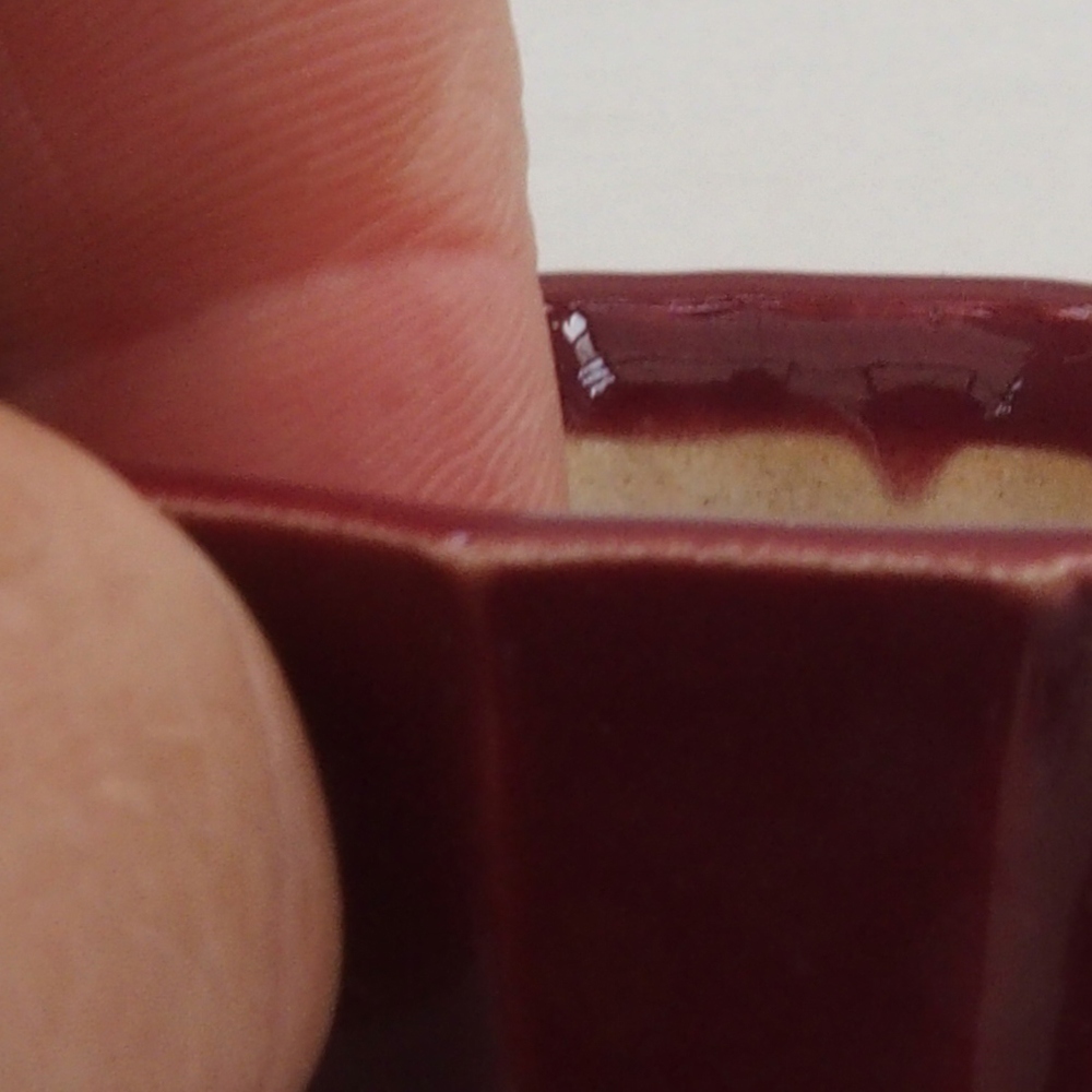 Mini bol bonsaï 5 x 5 x 3 cm, bordeaux