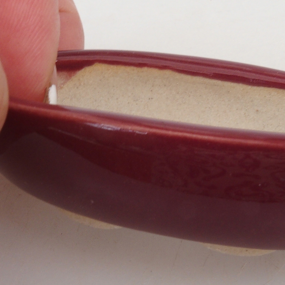 Mini bol bonsaï 7 x 3 x 2 cm, bordeaux