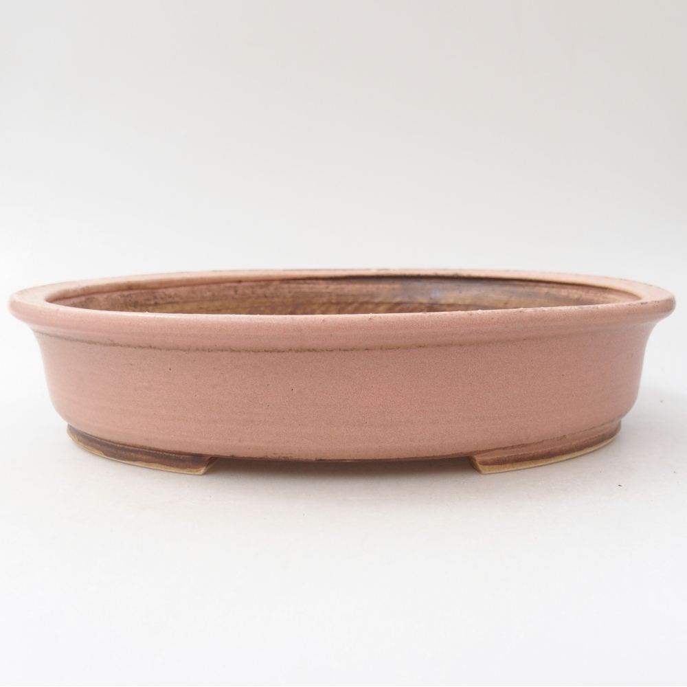 Bol à bonsaï en céramique 24 x 21 x 5 cm, rose