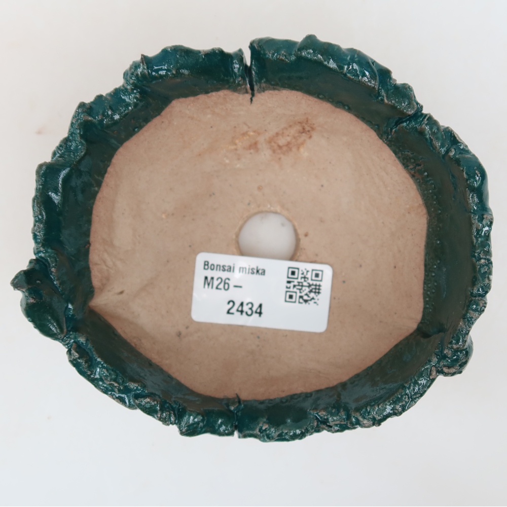 Coquille en céramique  10,5 x 10 x 5,5 cm, couleur verte