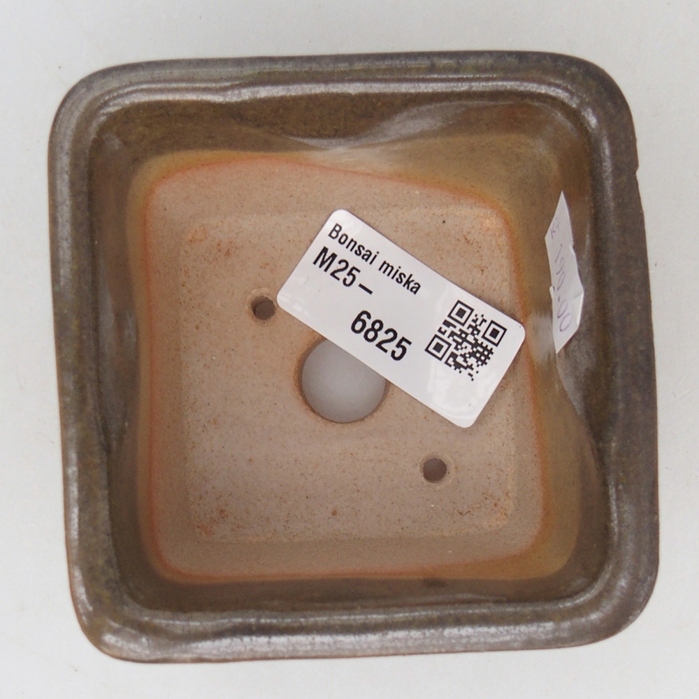 Bol à bonsaï en céramique 8,5 x 8,5 x 5 cm, brun