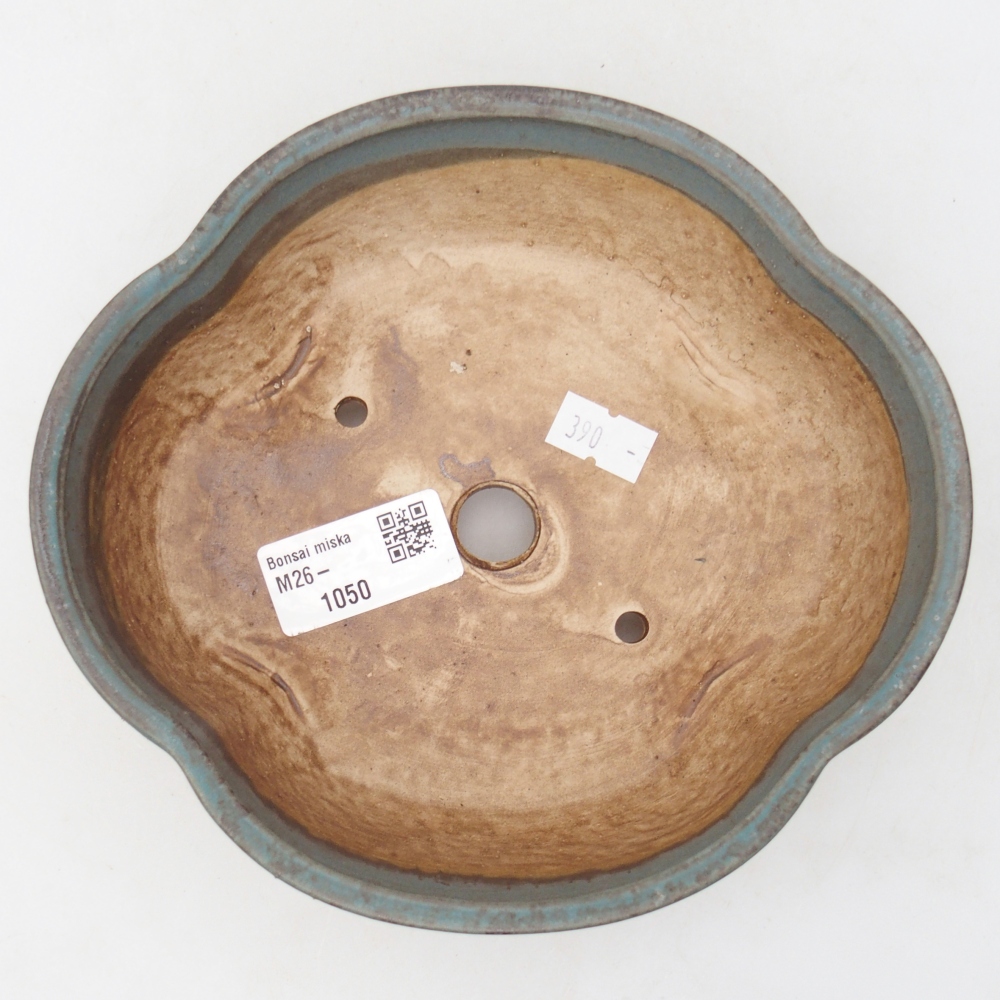 Bol à bonsaï en céramique 17 x 15,5 x 5,5 cm, couleur bleu