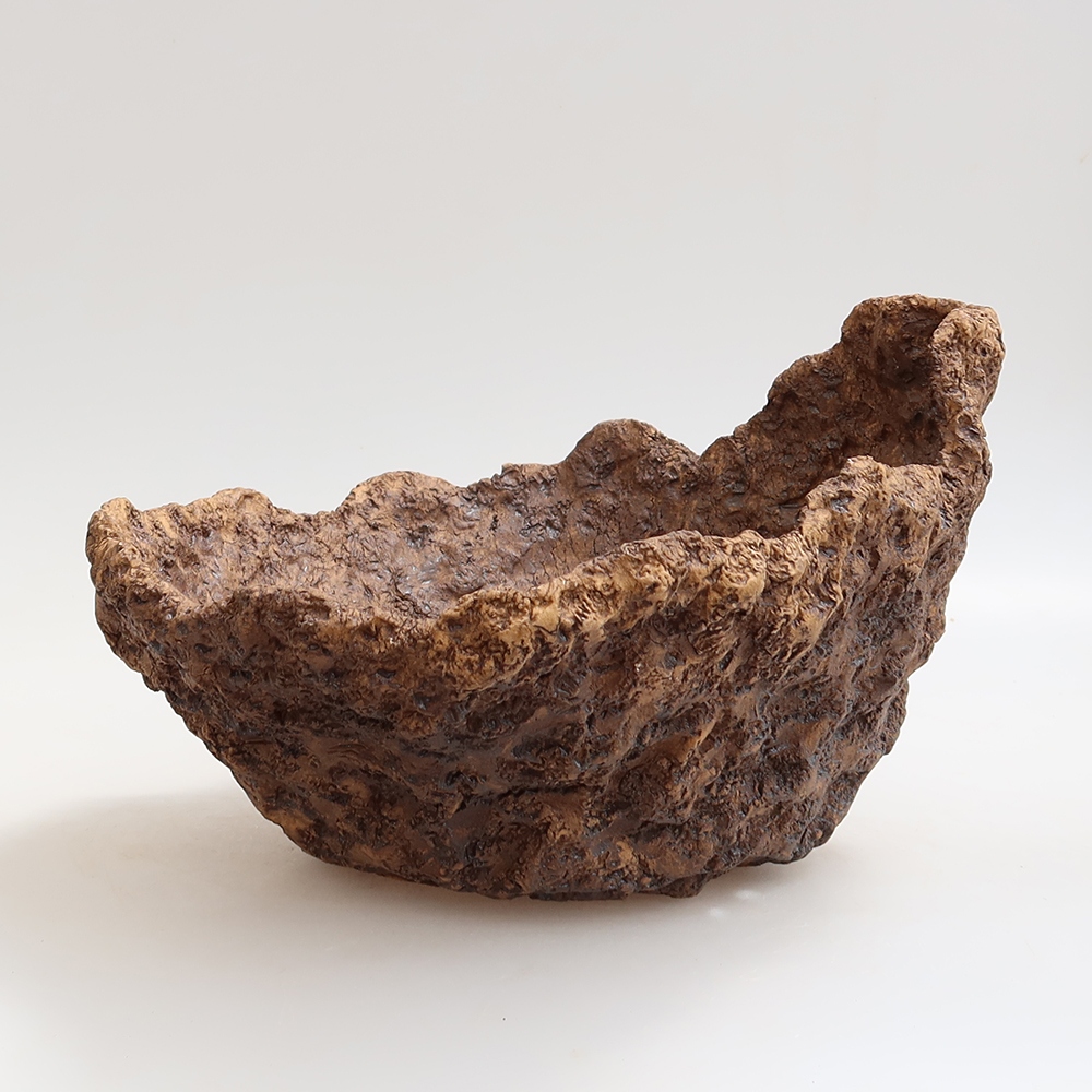 Coquille en céramique 23,5 x 20 x 16,5 cm, couleur marron