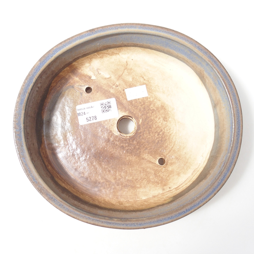 Bol à bonsaï en céramique 21 x 19 x 5 cm, couleur bleu