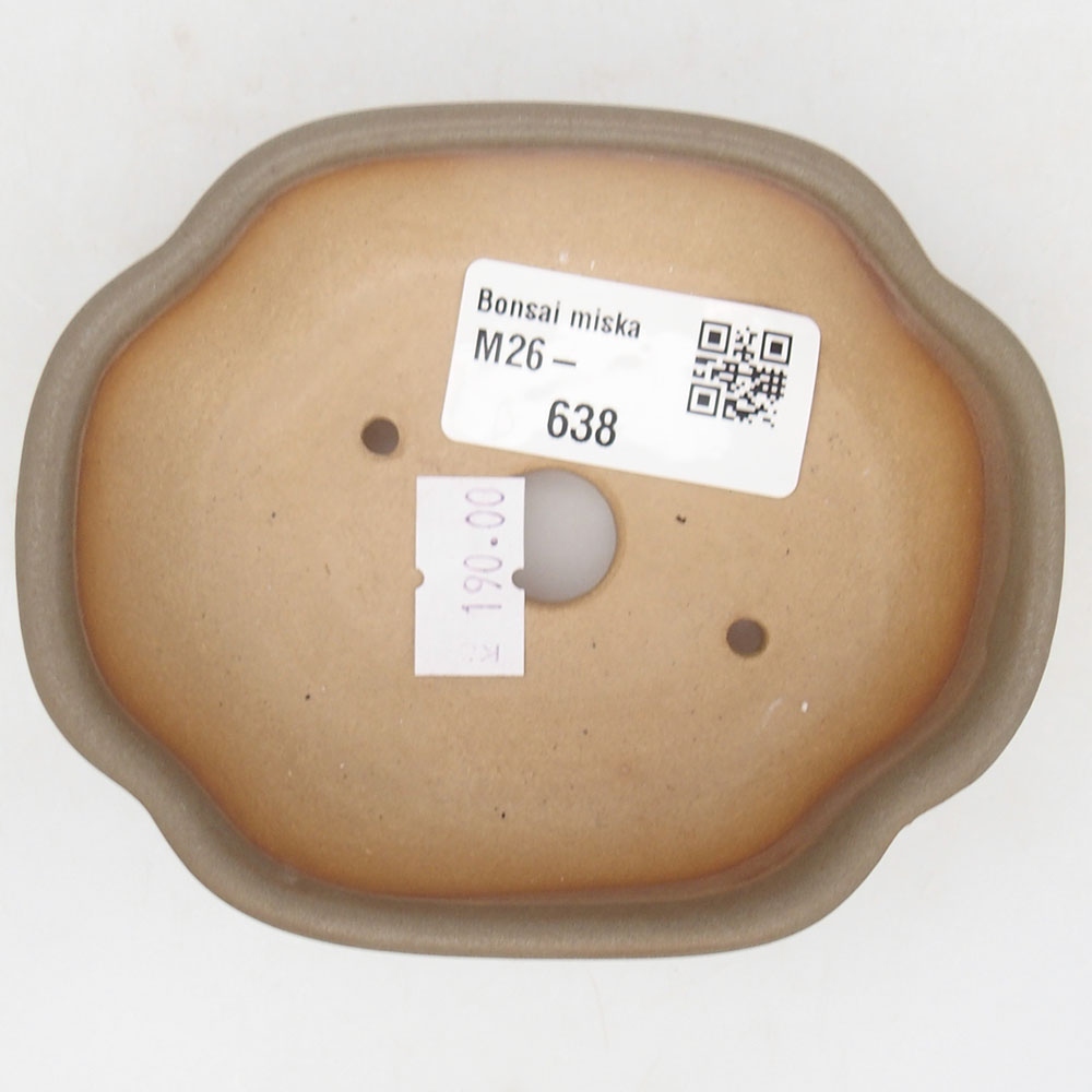 Bol à bonsaï en céramique 125 x 10 x 3 cm, brun