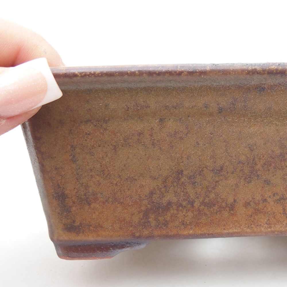 Bol à bonsaï en céramique 13,5 x 10 x 5,5 cm, brun