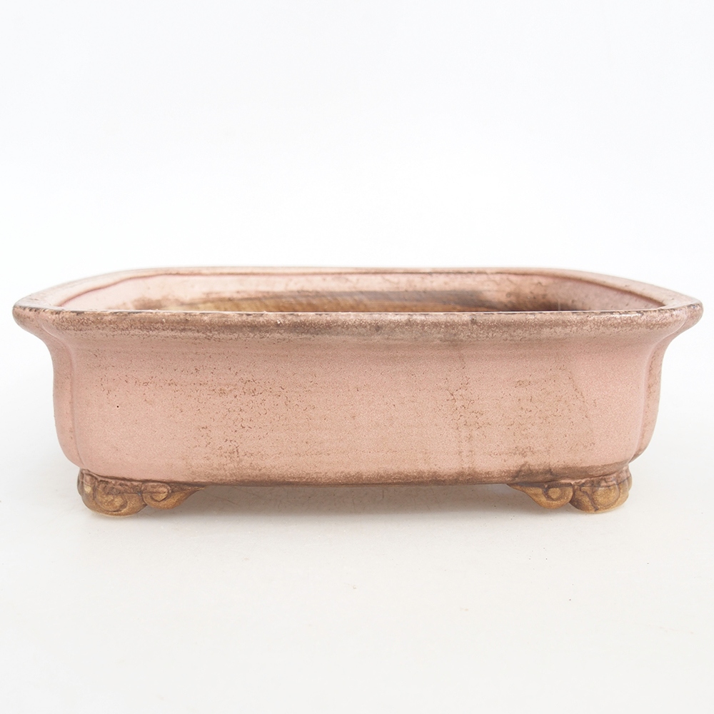 Bol à bonsaï en céramique 20 x 17 x 6 cm, rose