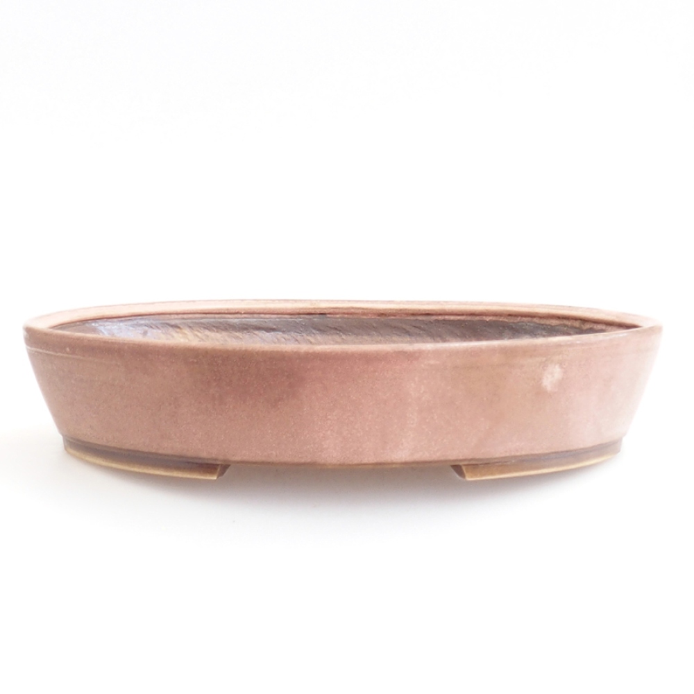 Bol à bonsaï en céramique 31 x 26,5 x 6 cm, rose