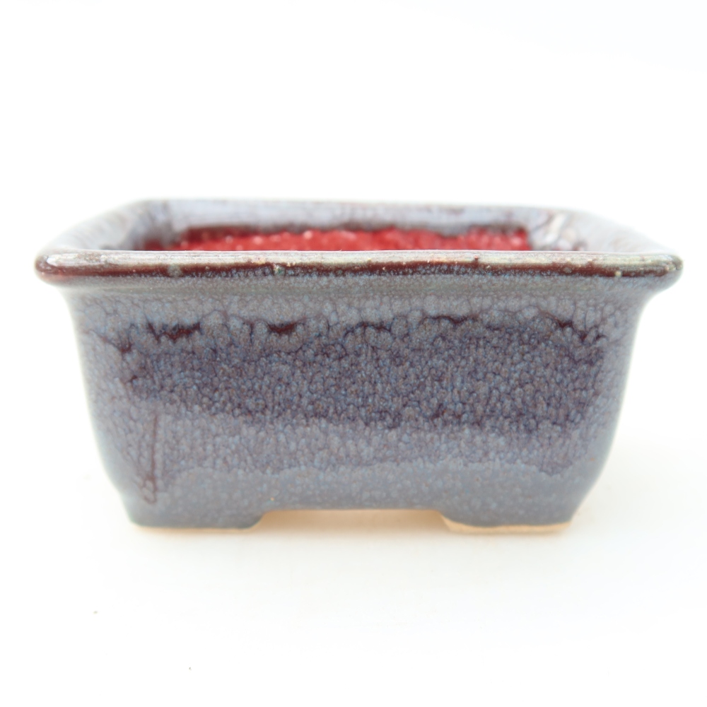 Pot à bonsaï en céramique 7,5 x 5,5 x 4 cm, couleur grise