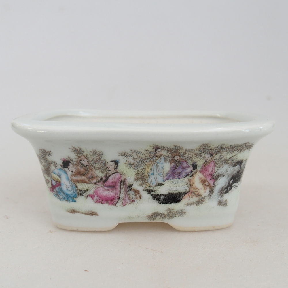 Mini bol bonsaï 10 x 7,5 x 4 cm, couleur blanc