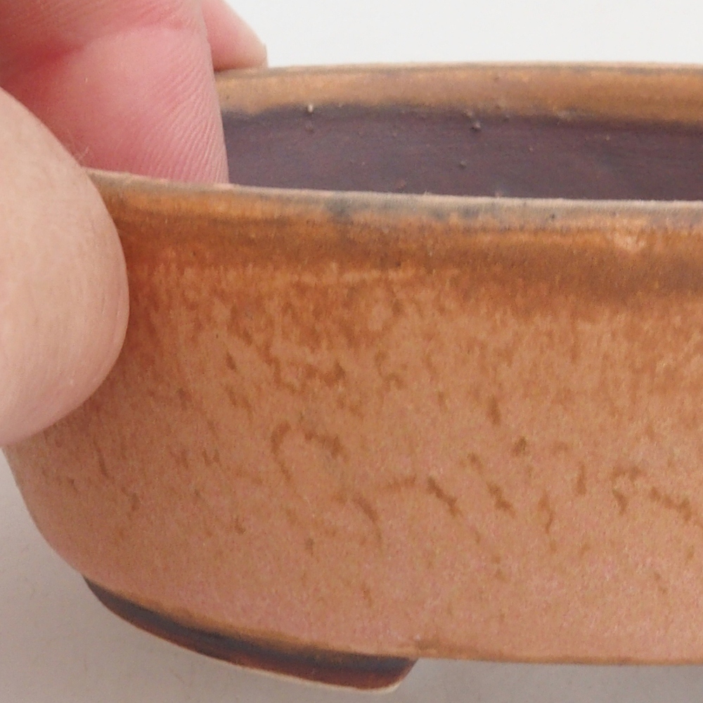Bol à bonsaï en céramique 10 x 8,5 x 4 cm, brun