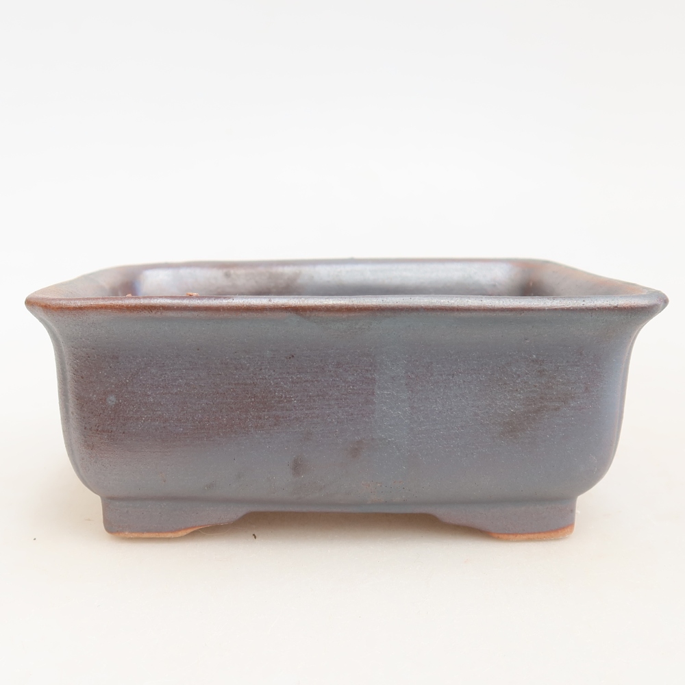 Pot à bonsaï en céramique 12 x 10 x 5 cm, couleur métallique