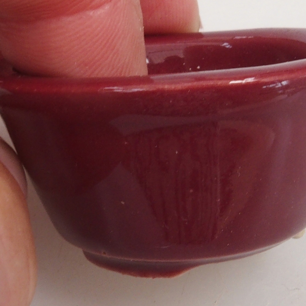 Mini bol bonsaï 4 x 4 x 2 cm, bordeaux