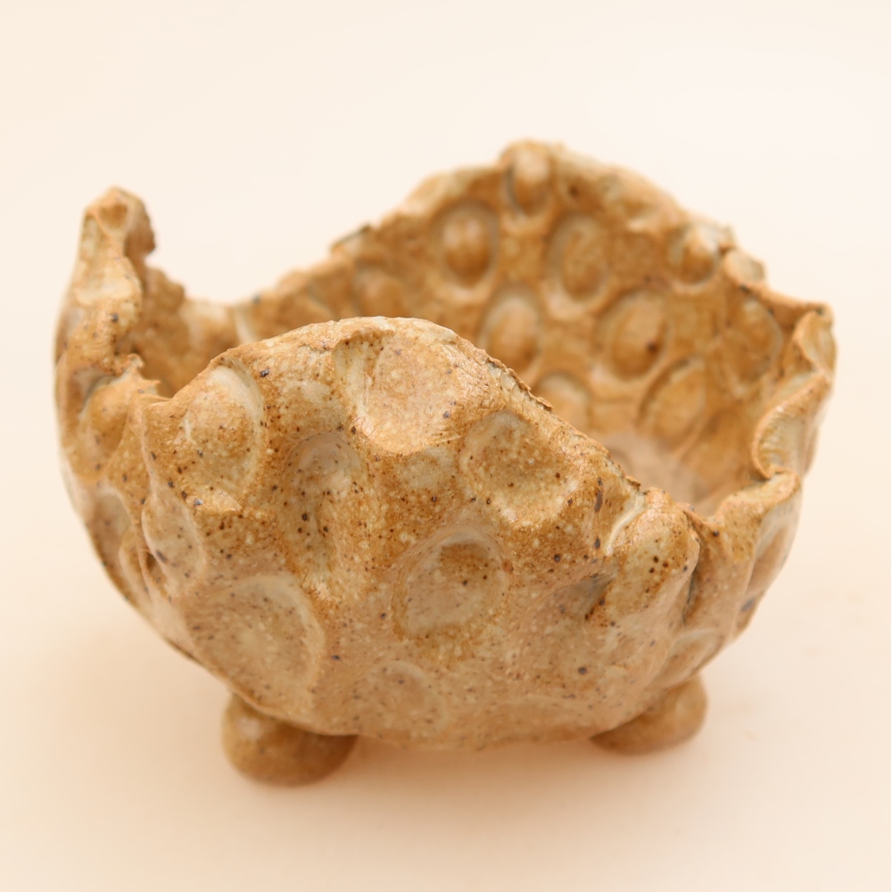 Coquille en céramique 8,5 x 8,5 x 6 cm , couleur beige