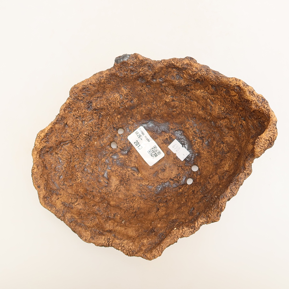 Coquille en céramique 19 x 17 x 13 cm, couleur marron