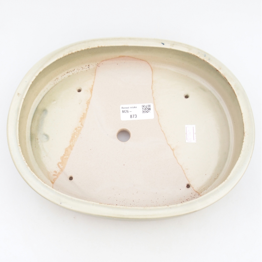 Bol à bonsaï en céramique 26,5 x 21 x 5 cm, vert