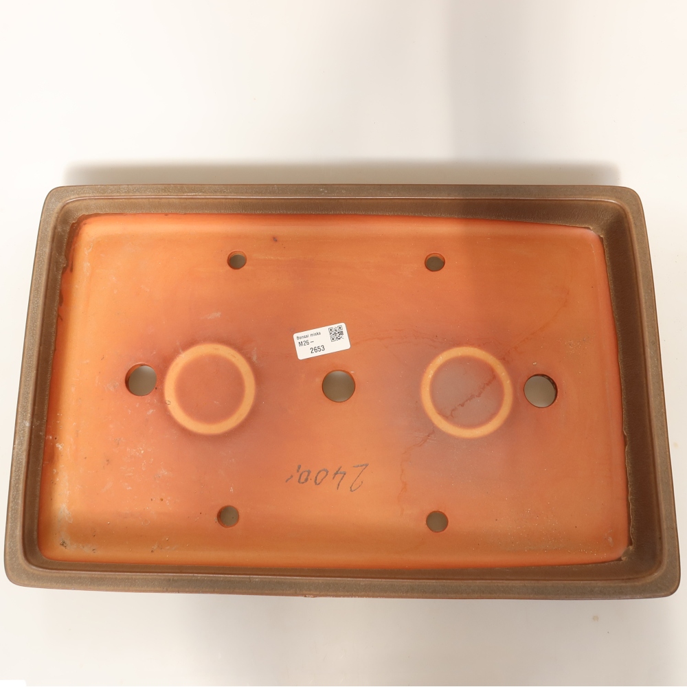Bol en céramique  45 x 29 x 6,5 cm, couleur marron