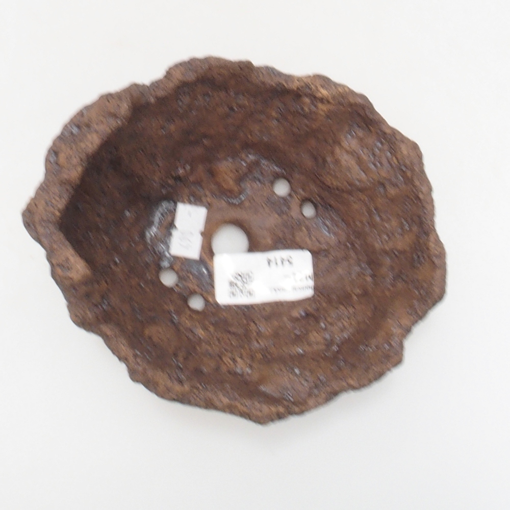 Coquille en céramique 13 x 11 x 12 cm , couleur marron