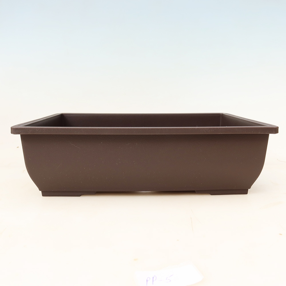 Pot à bonsaï en plastique MP-5 - 28 x 21 x 8 cm, couleur marron