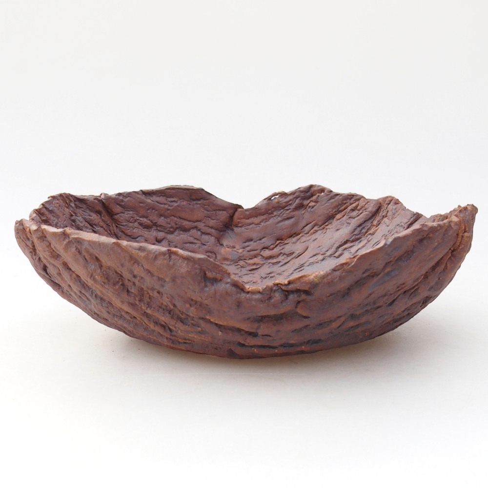 Coquille en céramique 20 x 16 x 6 cm , couleur marron