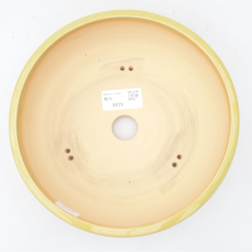 Bol à bonsaï en céramique 20 x 20 x 5,5 cm, vert