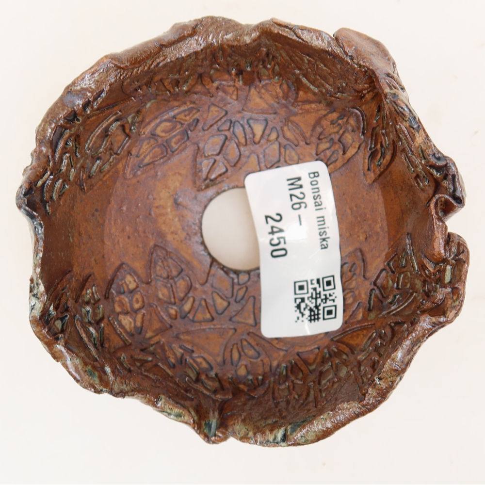 Coquille en céramique  8,5 x 8,5 x 6 cm, couleur brun-vert
