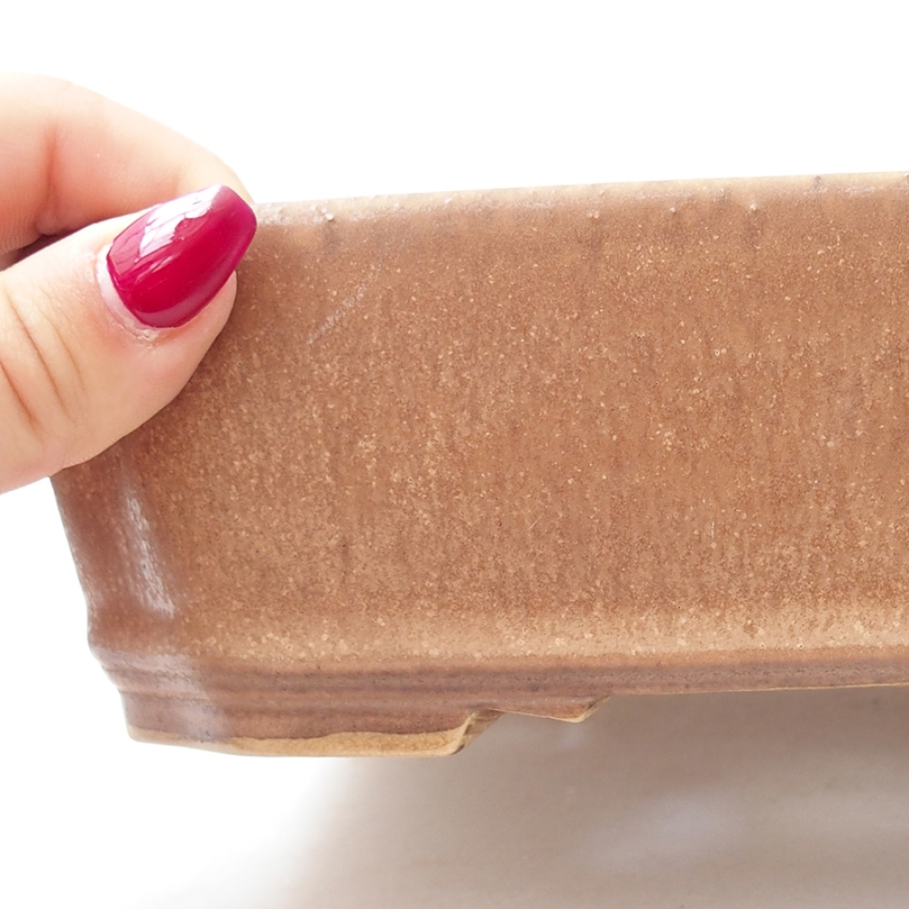 Bol à bonsaï en céramique 21 x 18 x 6 cm, rose