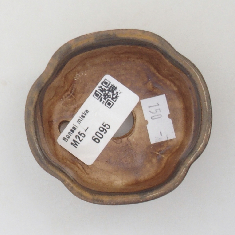 Bol à bonsaï en céramique 10 x 8,5 x 4 cm, brun