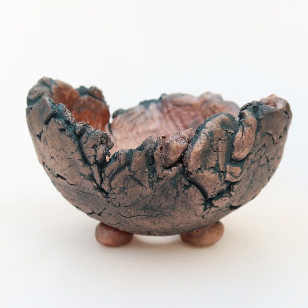 Coquille en céramique  10,5 x 11 x 7 cm , couleur verte